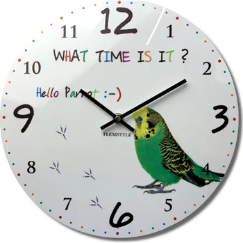 Hodiny Dětské hodiny na zeď papoušek