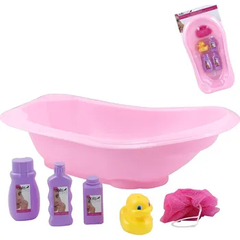 Doplněk pro panenku Dolls World Vanička s příslušenstvím růžová 