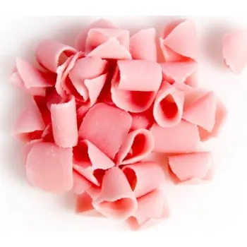 Jedlá dekorace na dort Pastry, s.r.o. PASTRY ČOKOLÁDOVÉ HOBLINY RŮŽOVÉ 80g