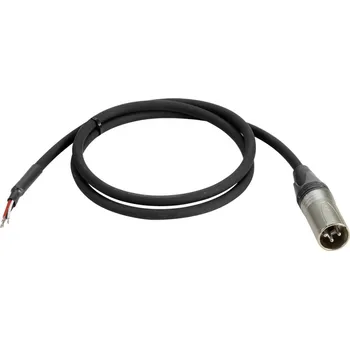 Audio kabel PSSO DMX kabel, XLR Neutrik 3pin (M), 1 m, černý
