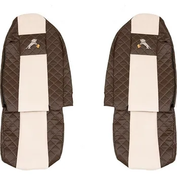 Autopotah Kožené autopotahy MAN TGX- ISRI, hnědé/béžové