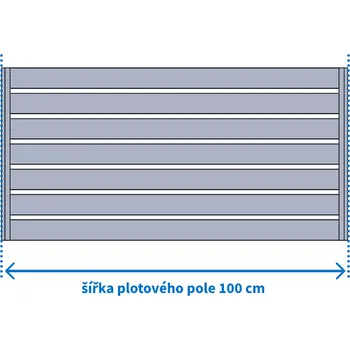 Plot FL BRÁNY Rámové plotové pole 100 x 80 cm, bez lakování rámu, výplň Havana bez laku