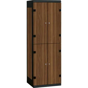 Šatní skříň TRITON šatní skříň se 4 boxy kov-lamino T1525, černá - ořech + doprava zdarma