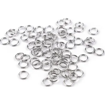 Spojovací kroužek dvojitý Ø8 mm, barva 1 nikl