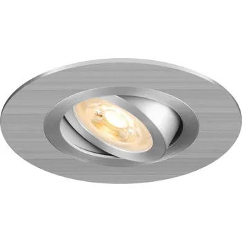 BIG WHITE (SLV) NEW TRIA 75 XL stropní vestavné svítidlo, kulaté, max. 10W, GU10, hliník 1007626