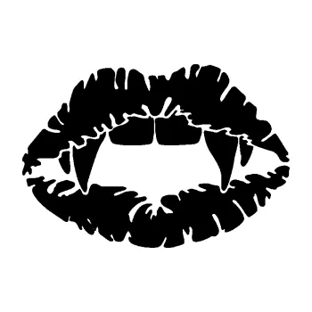 Samolepící dekorace SAMOLEPKA Pusa 005 upíří polibek (01 - černá) NA AUTO, NÁLEPKA, FÓLIE, POLEP, TUNING, VLASTNÍ TEXT, TISK, AUTOSAMOLEPKY.cz, POLEPY, OBRÁZEK, LOGO, SAMOLEPKY