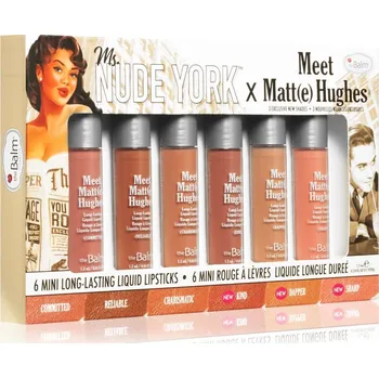 Kosmetická sada theBalm Meet Matt(e) Hughes Meet Matt(e) Hughes Commited dlouhotrvající matná tekutá rtěnka 7,2 ml + Meet Matt(e) Hughes Reliable dlouhotrvající matná tekutá rtěnka 7,2 ml + Meet Matt(e) Hughes Charismatic dlouhotrvající matná tekutá rtěnka 7,2 ml + Meet 