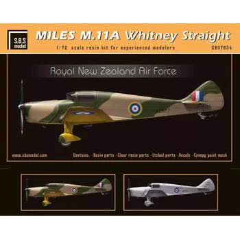 Plastikový model S.B.S model 1/72 Miles M.11A Whitney Straight RNZAF (resin)
