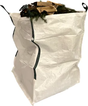 Venkovní odpadkový koš Berge Big Bag velkoobjemový vak 90 x 90 x 120 cm bílý