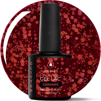 Lak na nehty ENII NAILS Gel lak Ceramic 182 Dark Ruby - gelový lak bez HEMA, 10 ml