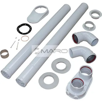 Kouřovod Protherm Sada vodorovného odkouření dělená ø 80 mm, délka 1000 mm, AL, S2, sání + výdech, včetně adaptéru, 0020056514