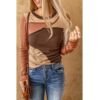 Dámská halenka OMG Dámská halenka Rimukani hnědá XL