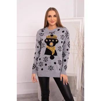 Dámský svetr Kesi Dámský vánoční svetr Well šedá Univerzální