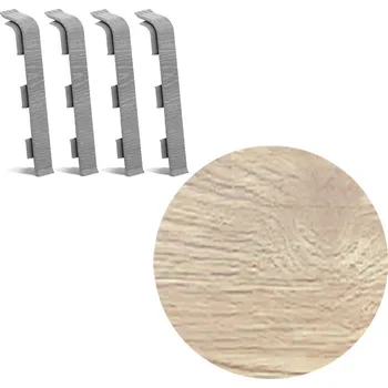 Podlahová lišta SALAG AP28/1 spojka k soklové liště SG75, PVC Dub machiato, 2 ks