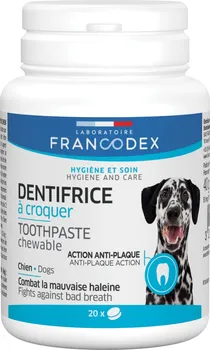 Péče o psí chrup FRANCODEX Žvýkací zubní pasta v tabletách 20 tbl 