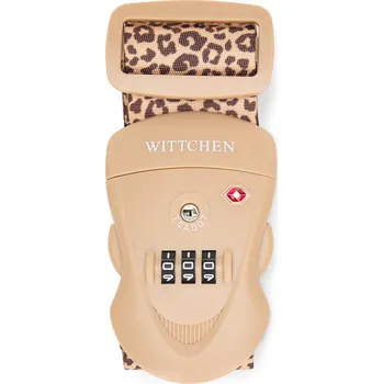 Příslušenství k zavazadlu Béžovo hnědý zamykací pás na zavazadla se zámkem | WITTCHEN | 56-30-013-X86