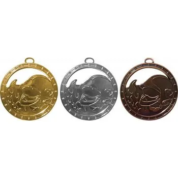 Medaile - hasičský motiv - Barva: Stříbrná