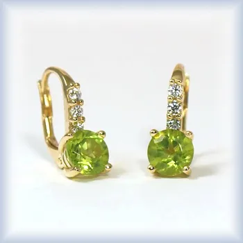 Náušnice žluté zlato