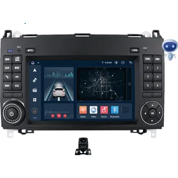 Handsfree sada do auta HIZPO 7” Autorádio pro VW Crafter, Mercedes A-Class W169, B-Class W245, V-Class W639, Sprinter, Viano s CarPlay a Android Auto