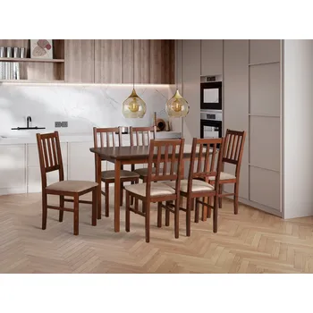 Jídelní set Jídelní set 6+1 Bohumil Vyberte Tkaninu:: Tkanina 30, Vyberte Moření:: Komplet olše