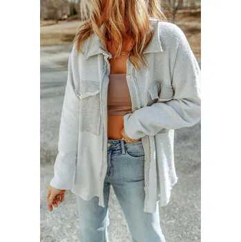 OMG Dámská košilová bunda Gnaarmol šedá L