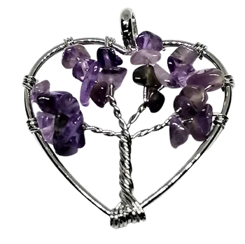 Přívěsek Strom života s ametystem, magický amulet 3 cm