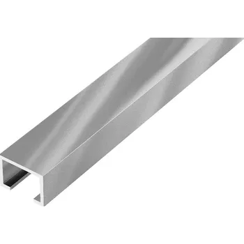 ACARA DL1 listela úzká rovná, hliník elox stříbro lesk, 10 mm, 2,5 m AALAL 100