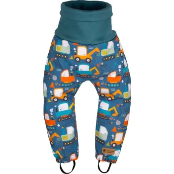Dětské rostoucí softshellové kalhoty s membránou Monkey Mum® - Hravé staveniště 110/116