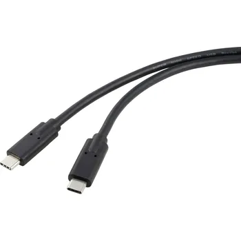 Prodlužovací kabel Renkforce Kabel USB-C USB 4.0 USB-C ® zástrčka, USB-C ® zástrčka 1.00 m černá dvoužilový stíněný RF-5241746