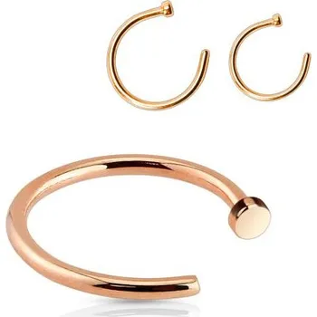 Piercing Atreya Nosovka - rosegold kroužek Velikost: 1 mm, Délka / Průměr: 10 mm