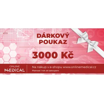 Dárková visačka Dárkový poukaz OnlineMedical - 3000 Kč