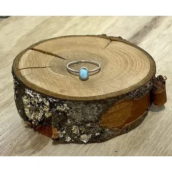 Prsten Stříbrný prsten Larimar - MarulArt - Velikost prstenu 58