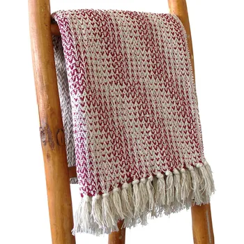 Přehoz na lůžko AWM Boho Pohodlný Přehoz - 125 x 150 cm - Rubínová Dvoubarevná 1ks
