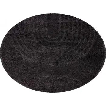 Koberec Kusový koberec Rangpur KR 65242 999 černý Varianta: Kruh průměr 160 cm