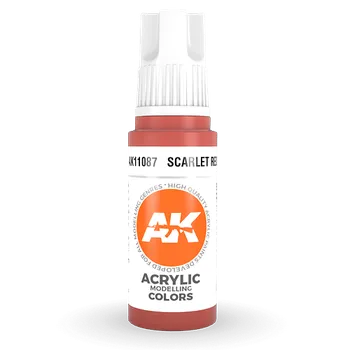 Modelářská barva AK Interactive: General Series - Scarlet Red 17ml