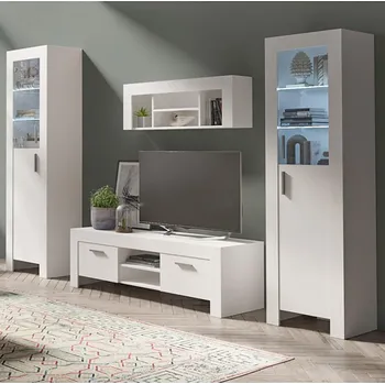 Obývací stěna Obývací stěna CEZAR b | sestava D | 4 díly | 290 cm | bílá