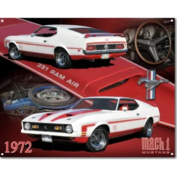 Plechová cedule Plechová cedule 1972 Mach 1 Mustang 30 cm x 38 cm