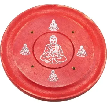 Vonná tyčinka Stojánek na vonné tyčinky talířek symbol Buddha 10 cm