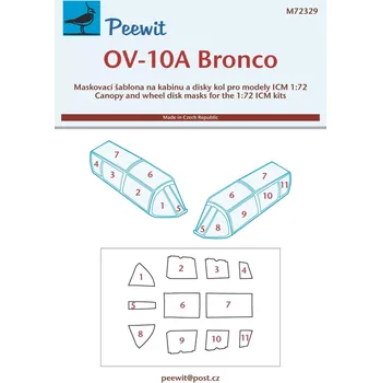 Plastikový model Peewit 1/72 Canopy mask OV-10A Bronco (ICM)