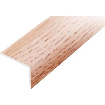 ukončovací lišta ACARA AP2 schodová lišta samolepící, hliník + dýha lakovaná dub, 10x25 mm, 0,9 m AHD L2501/10-SK/0,9