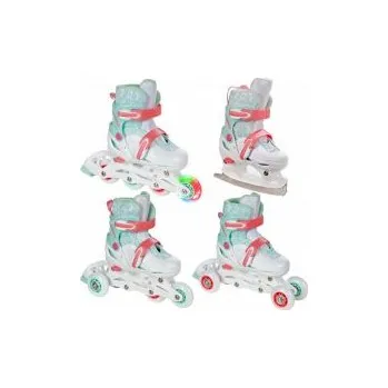 Kolečkové brusle Raven Inez 4v1 svíticí kolečko EU 30-33 brusle + DÁREK DLE VÝBĚRU!