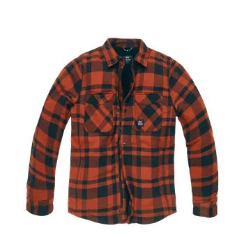 Pánská košile Košile zateplená Darwin Vintage Industries kostkovaná - Cihlová Velikost: M