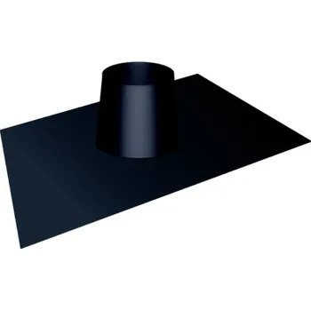 CIKO Střešní průchodka 15° s nerezovou základnou, sklon 5°- 20°, NEREZ RAL 9005 a pr. 150 mm