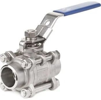 Ventil Nerezový kulový kohout varný (ventil) FF páka - 3dílný - NEREZ - INOX (přivařovací) - 1/4" 352S