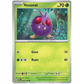Sběratelská karetní hra Pokémon TCG Venonat 048/165 - Reverse Holo