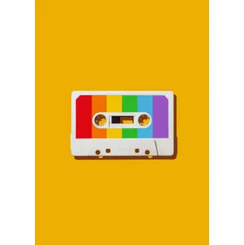 Plakát Plakát, Obraz - Rainbow cassette tape, retales botijero