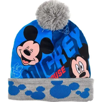 Mickey Mouse modrá chlapecká čepice s bambulí Velikost: 52