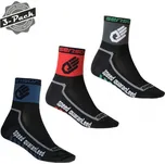 Sensor Ponožky 3-PACK Race lite ruka Černá/červená/tmavě modrá 3-5