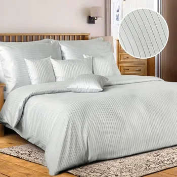 Povlečení Povlečení Veba CARMINE Pruhy světlá šedá