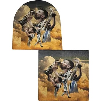 Čepice Čepice s nákrčníkem dvouvrstvá Messi Barva: orange peel